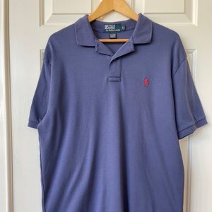 Men's dark blue knit polo. Ralph Lauren large. EUC